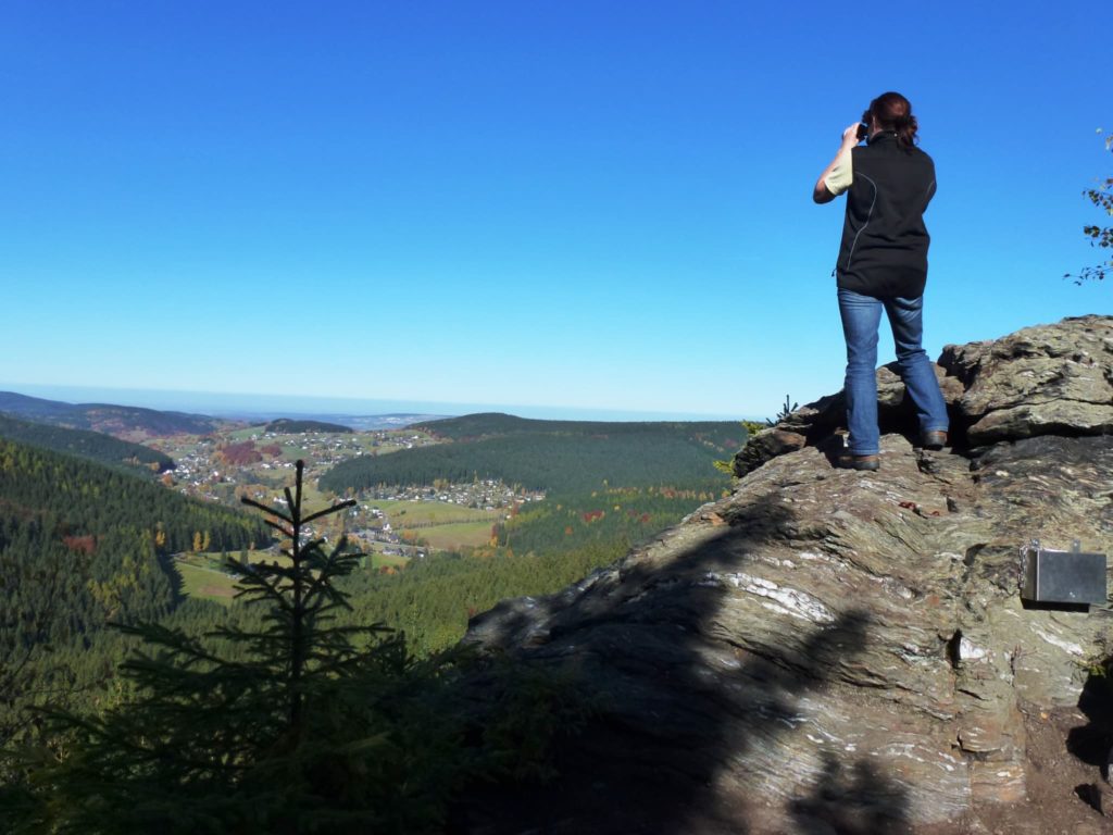 Blick vom Taubenfelsen auf Rittersgün