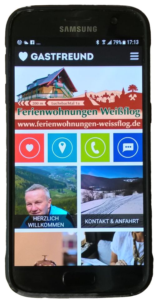 Smartphone App für die Ferienwohnungen Weissflog