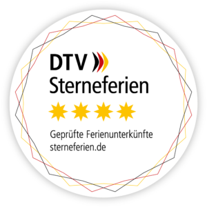 Das Siegel für vom Deutschen Tourismusverband geprüfte Ferienunterkünfte mit vier Sternen